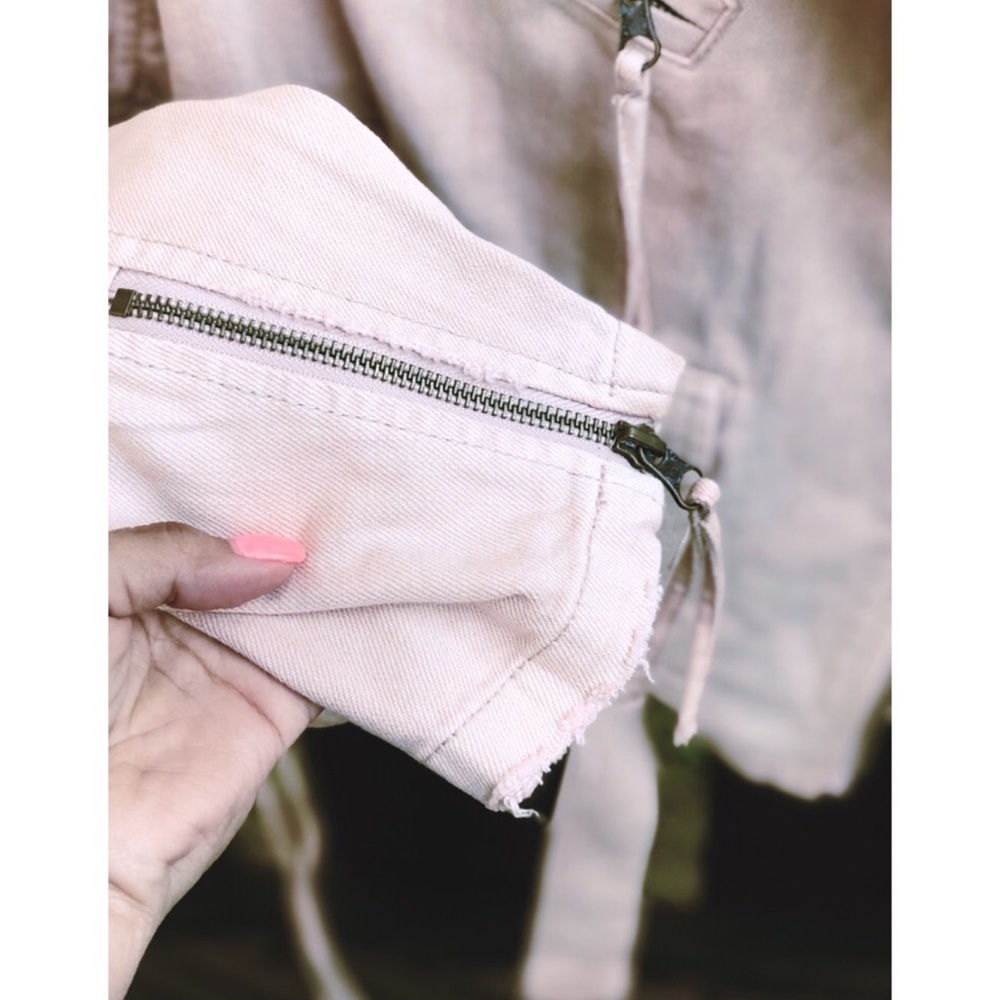 NWT Free People • Lace-Up Denim Rose Moto Jacket - Picture 6 of 8